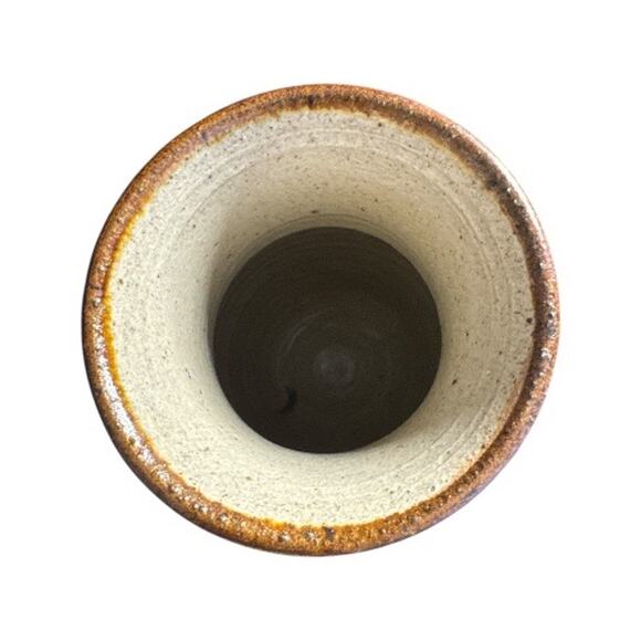 Vintage Tonala Hand Created Sandstone Pottery Bird Vase - Picture 6 of 10